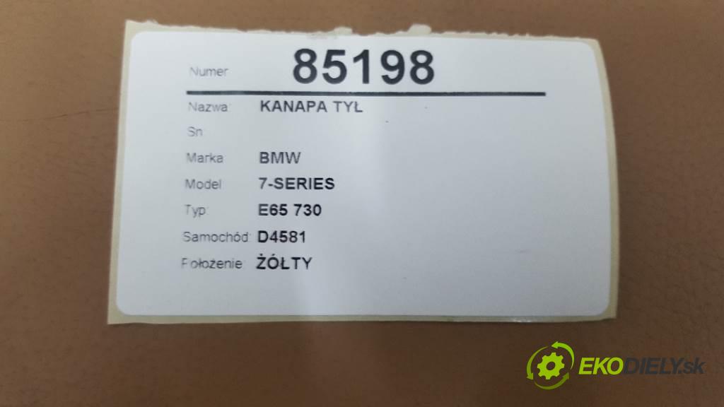 BMW 7-SERIES E65 730 2003 0 kW E65 730 730 Sedadlo zad  (Sedačky, sedadlá)