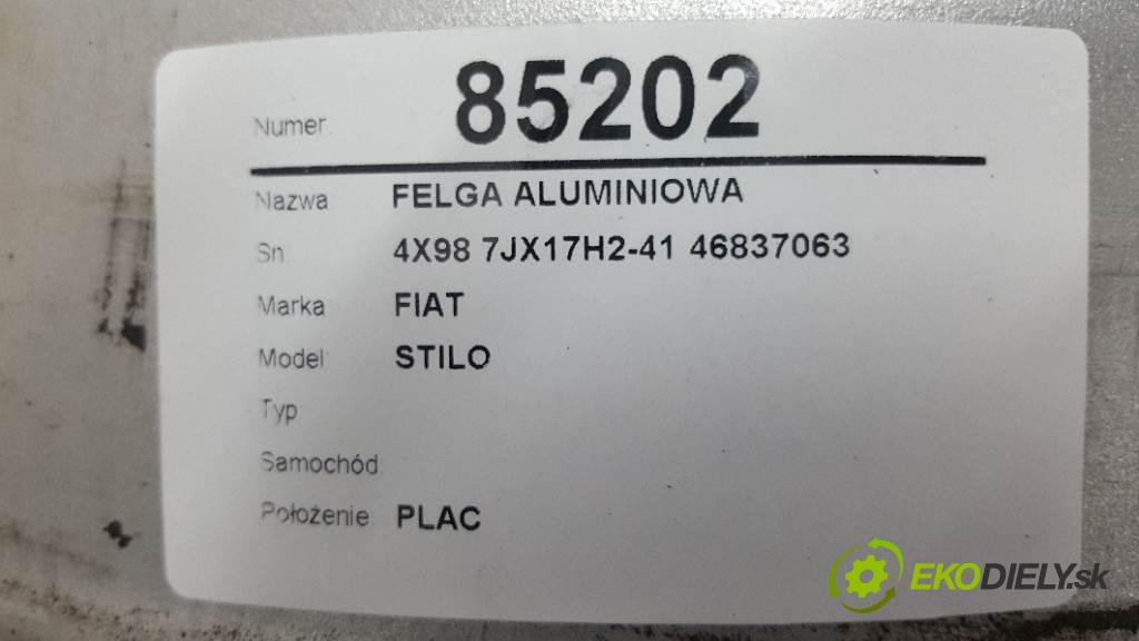 FIAT STILO       disk 4X98 7JX17H2-41 46837063 (Hliníkové)