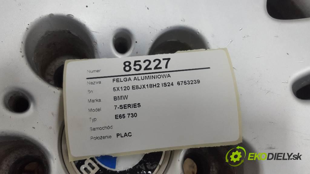 BMW 7-SERIES    E65 730  disk 5X120 E8JX18H2 IS24  6753239 (Hliníkové)