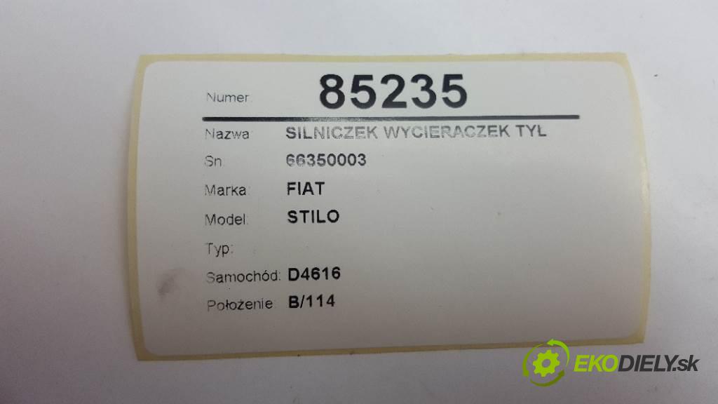 FIAT STILO   2003 0 kW   0 motorek stěračů zadní část 66350003