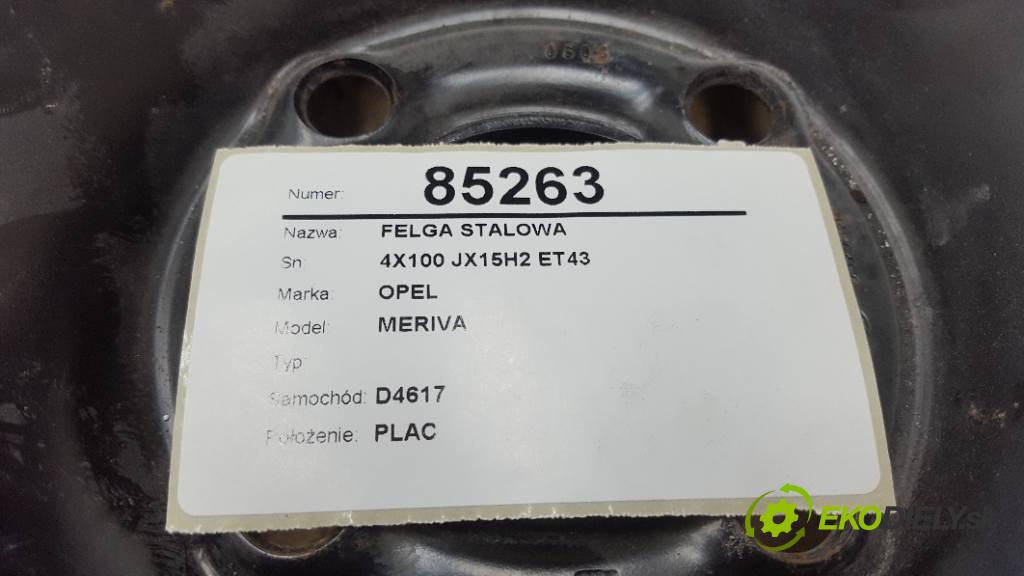 OPEL MERIVA   4617 74kw   1598 disk (OCEL 4X100 JX15H2 ET43