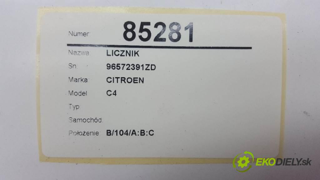 CITROEN C4        Prístrojovka 96572391ZD (Prístrojové dosky, displeje)