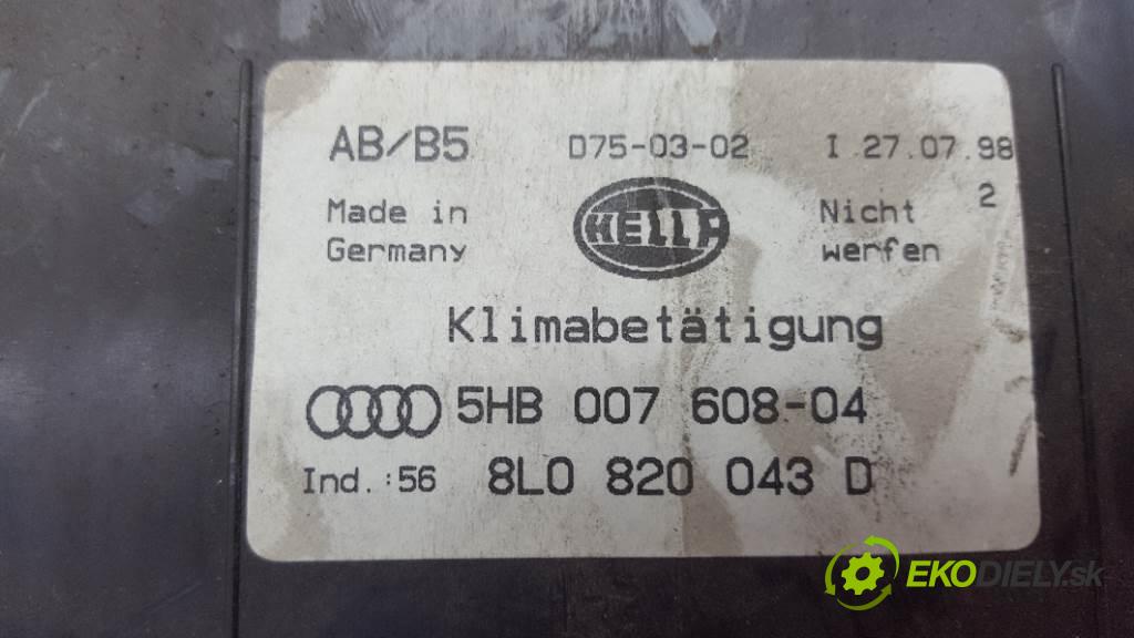 AUDI A3 8L 1999  8L 1.6 Panel ovládania kúrenia 8L0820043D (Prepínače, spínače, tlačidlá a ovládače kúrenia)