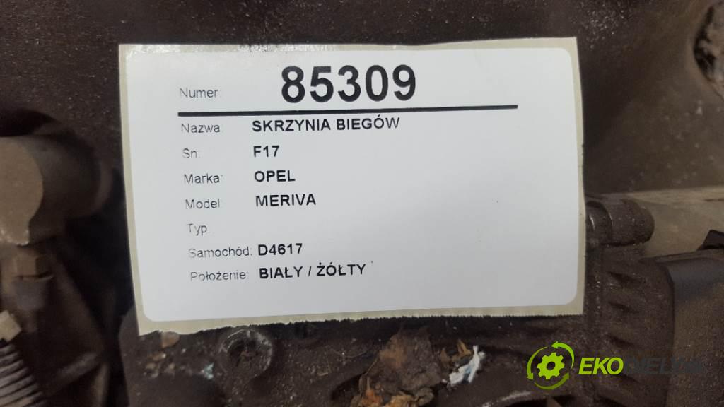 OPEL MERIVA   4617 74kw   1598 Prevodovka F17 (Prevodovky)