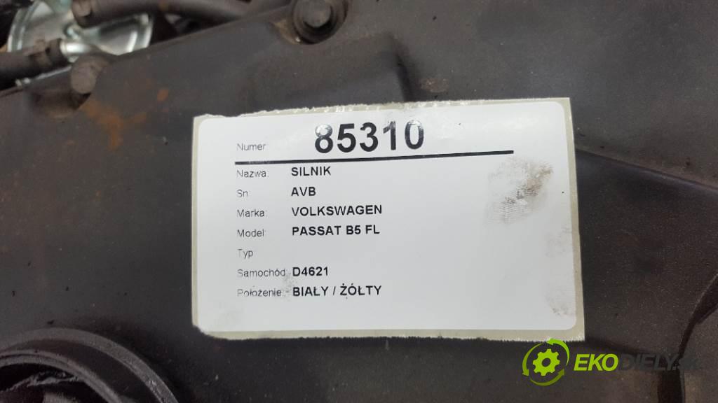 VOLKSWAGEN PASSAT B5 FL  2004 74kW   1896 Motor AVB (Motory (kompletné))