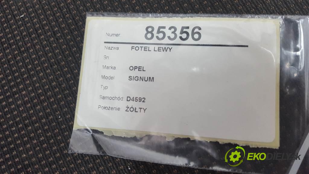 OPEL SIGNUM   2005 110kw   1910 Sedadlo ľavy  (Sedačky, sedadlá)