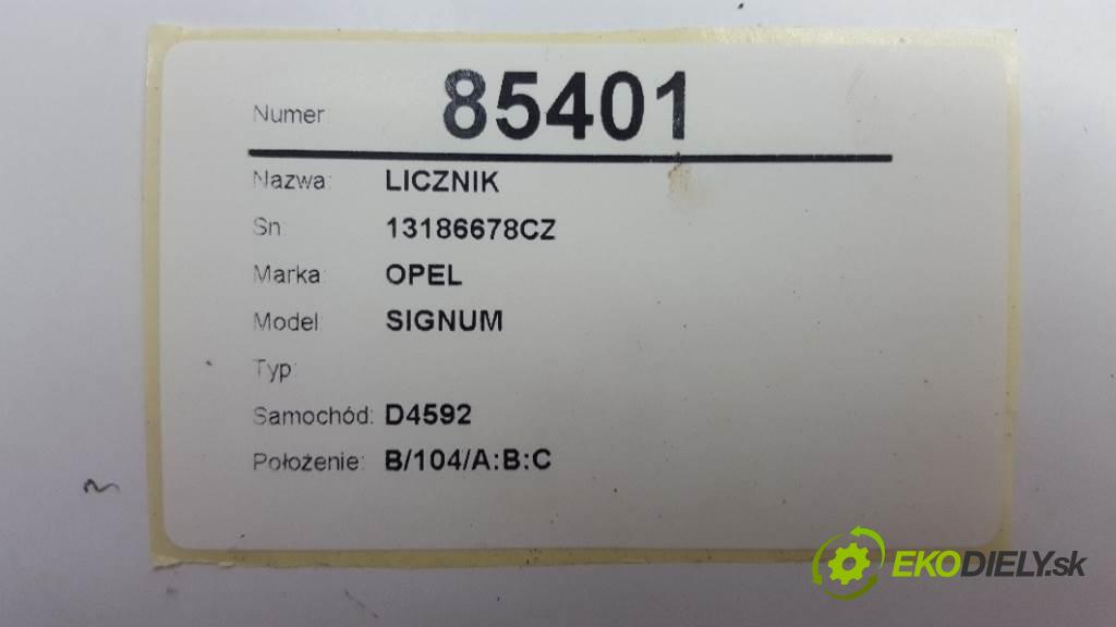 OPEL SIGNUM   2005 110kw   1910 Prístrojovka 13186678CZ (Prístrojové dosky, displeje)