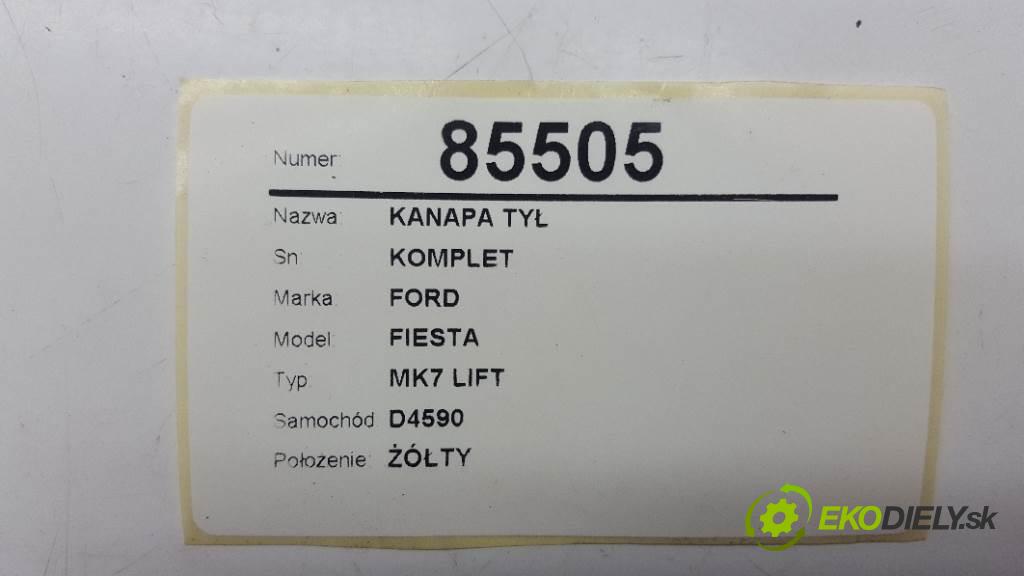 FORD FIESTA MK7 LIFT 2013 70kw MK7 LIFT 1560 Sedadlo zad KOMPLET (Sedačky, sedadlá)