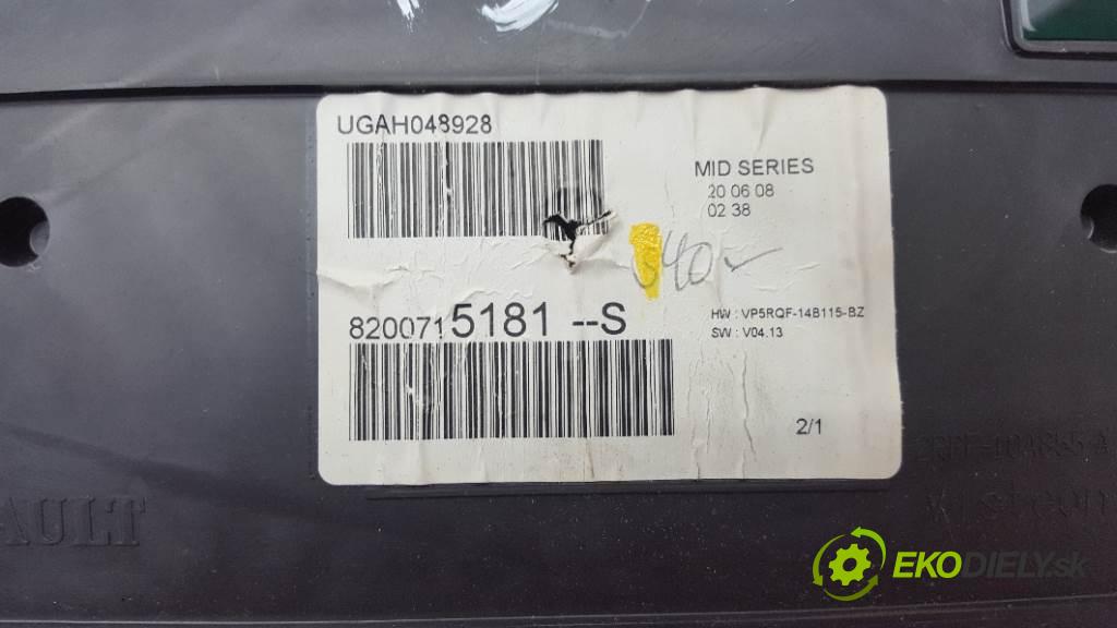 RENAULT CLIO III 2008 55kw III 1149 Prístrojovka 8200715181 (Prístrojové dosky, displeje)