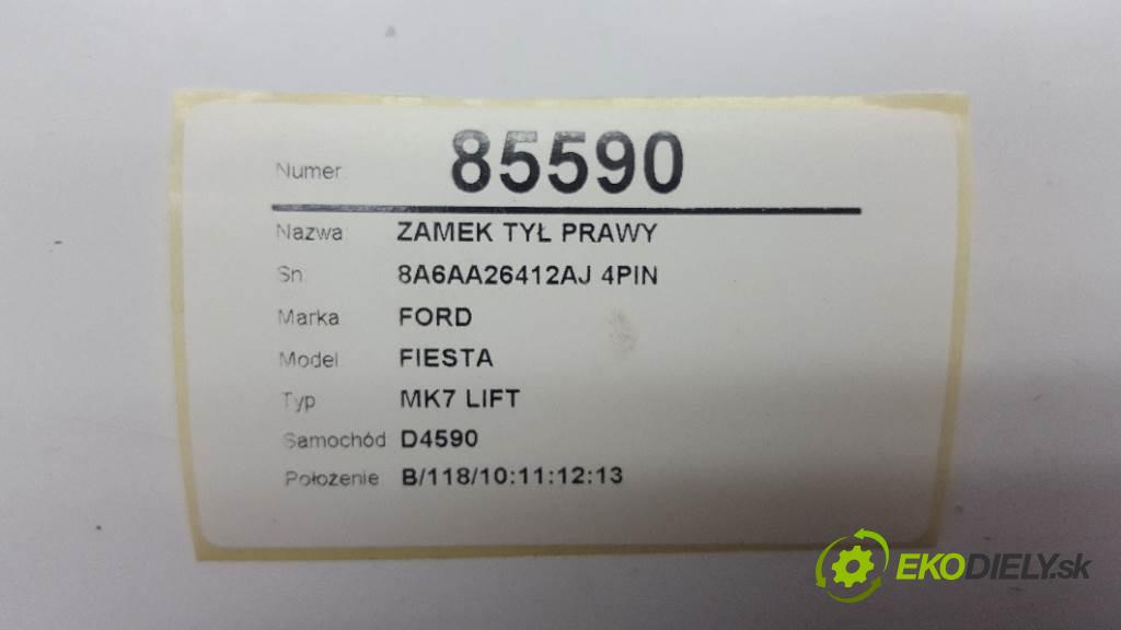 FORD FIESTA MK7 LIFT 2013 70kw MK7 LIFT 1560 zámok zadní část pravý 8A6AA26412AJ 4PIN