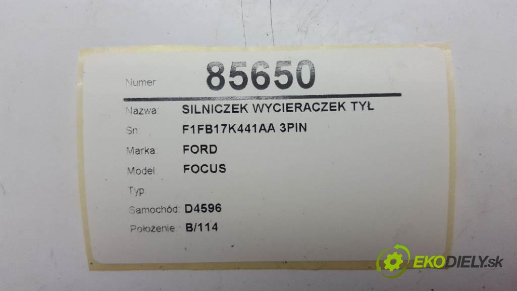 FORD FOCUS MK3 2016 70kW MK3 1499 motorek stěračů zadní část F1FB17K441AA 3PIN