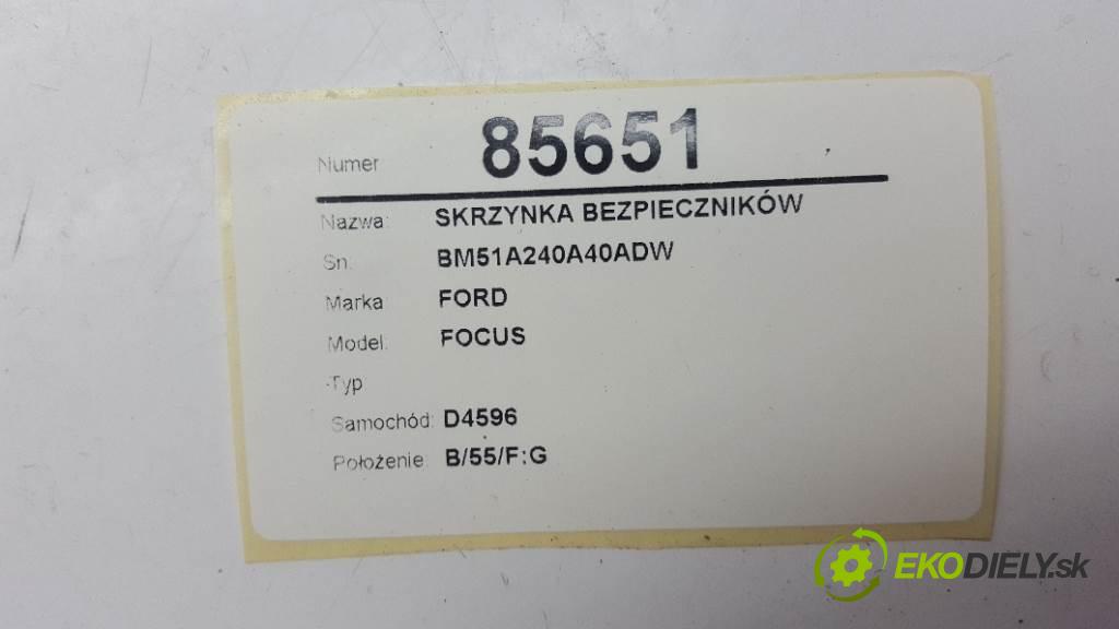 FORD FOCUS MK3 2016 70kW MK3 1499 skříňka poistková BM51A240A40ADW (Pojistkové skříňky)