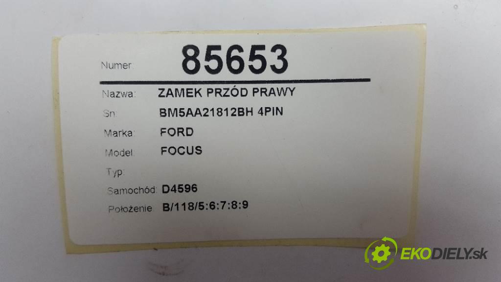 FORD FOCUS MK3 2016 70kW MK3 1499 zámok přední část pravý BM5AA21812BH 4PIN