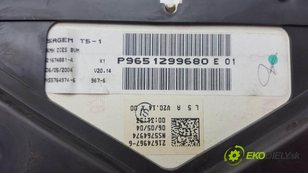PEUGEOT 307  2004 66kW    1997 Prístrojovka 9651299680 (Prístrojové dosky, displeje)