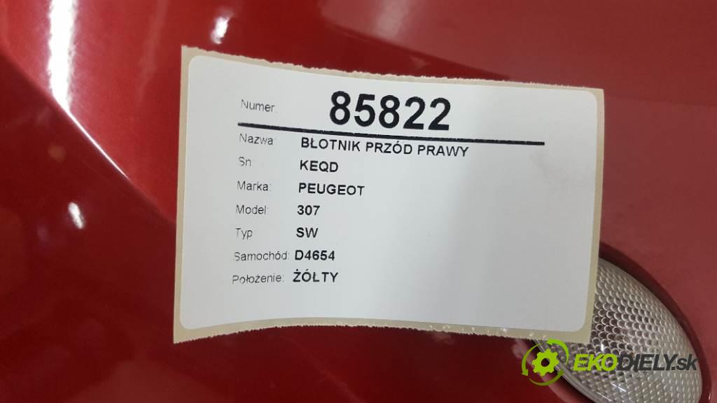 PEUGEOT 307 SW 2004 100kw SW 1997 blatník přední část pravý KEQD