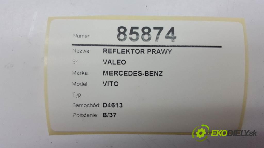 MERCEDES-BENZ VITO  2000 60 kW    2151 Svetlomet pravy VALEO (Pravé)