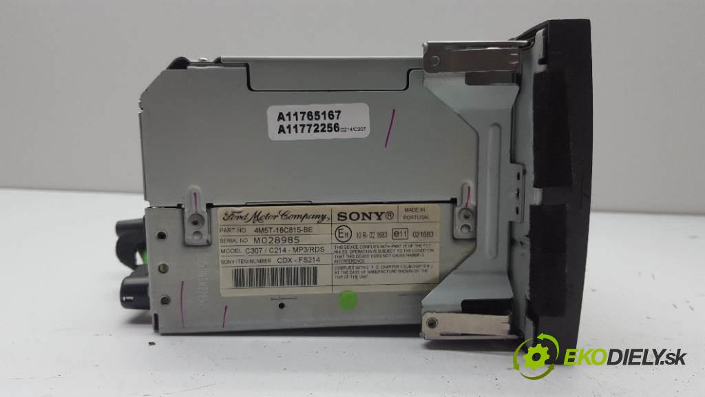 FORD FOCUS II C-MAX  2003 88kW    1798 RADIO 4M5T18C815BE (Audio zariadenia)