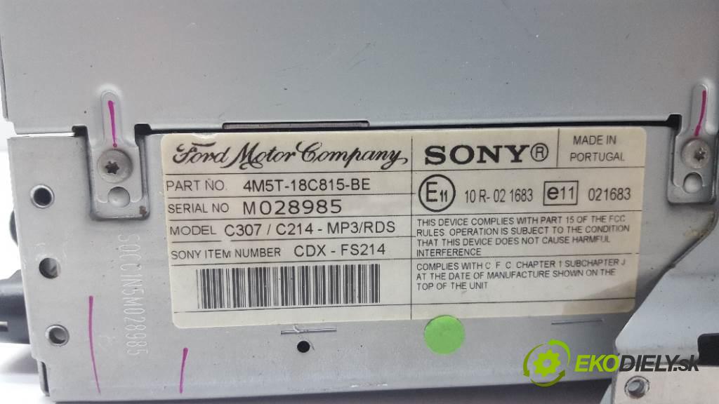 FORD FOCUS II C-MAX  2003 88kW    1798 RADIO 4M5T18C815BE (Audio zariadenia)
