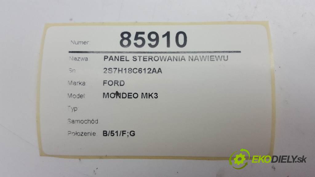FORD MONDEO MK3       Panel ovládania kúrenia 2S7H18C612AA (Prepínače, spínače, tlačidlá a ovládače kúrenia)