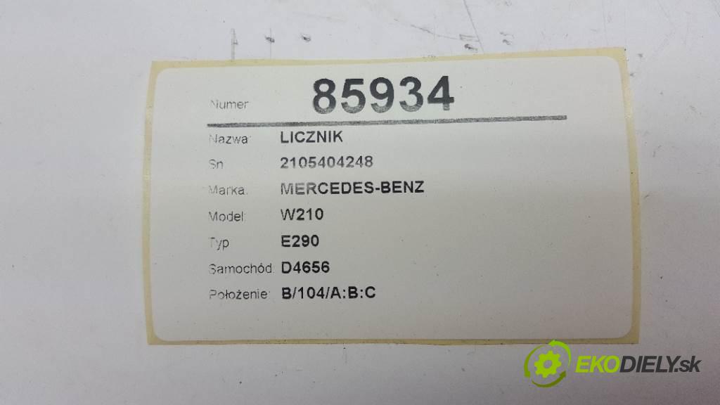 MERCEDES-BENZ W210 E290 2002 0 kW E290 2.9 Prístrojovka 2105404248 (Prístrojové dosky, displeje)