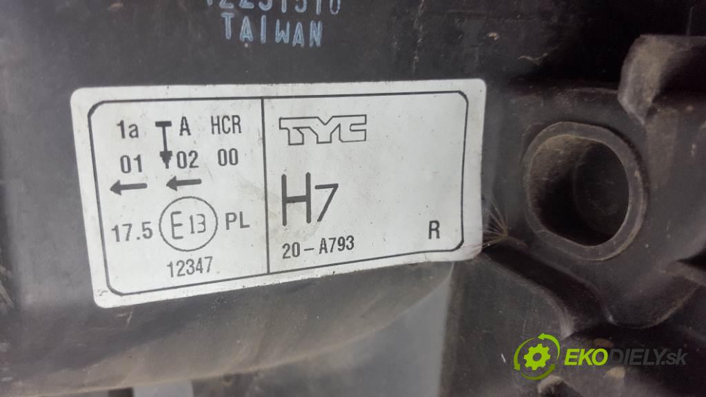 RENAULT CLIO III 2007 50kW III 1461 Svetlomet pravy TYC (Pravé)