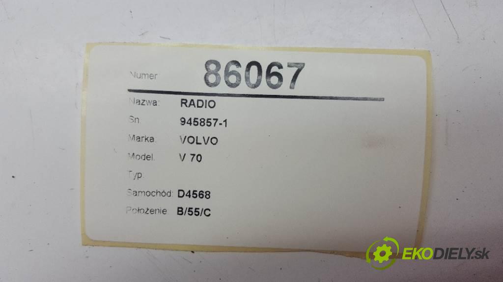 VOLVO V 70  2000 103kW    2461 RADIO 945857-1 (Audio zariadenia)