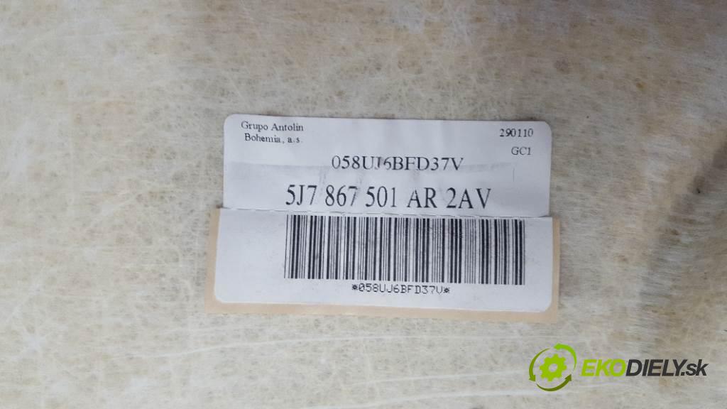 SKODA ROOMSTER  2008 77kW    1598 Stropný tapacír  (Stropné tapacíre)