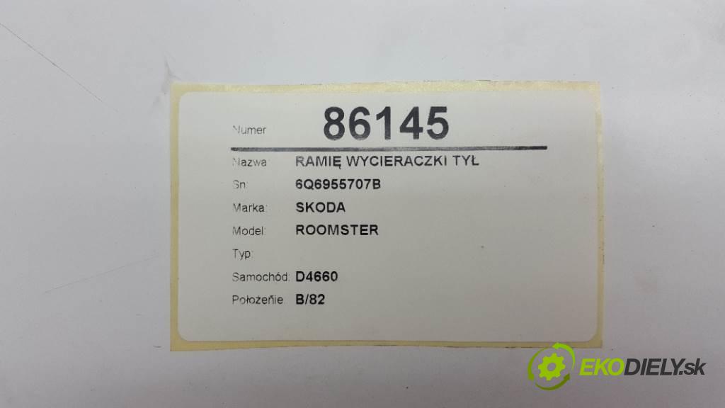 SKODA ROOMSTER  2010 63kW    1390 ramena stěrače zadní část 6Q6955707B