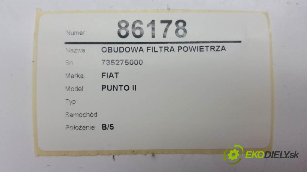 FIAT PUNTO II        obal filtra vzduchu 735275000 (Kryty filtrů)