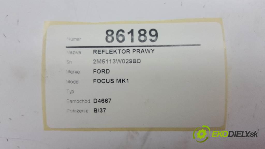 FORD FOCUS MK1  2002 66kW    1753 Svetlomet pravy 2M5113W029BD (Pravé)