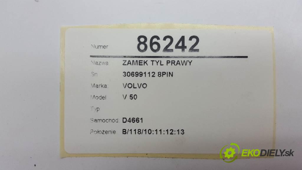 VOLVO V 50  2005 100kW    1997 zámok zadní část pravý 30699112 8PIN