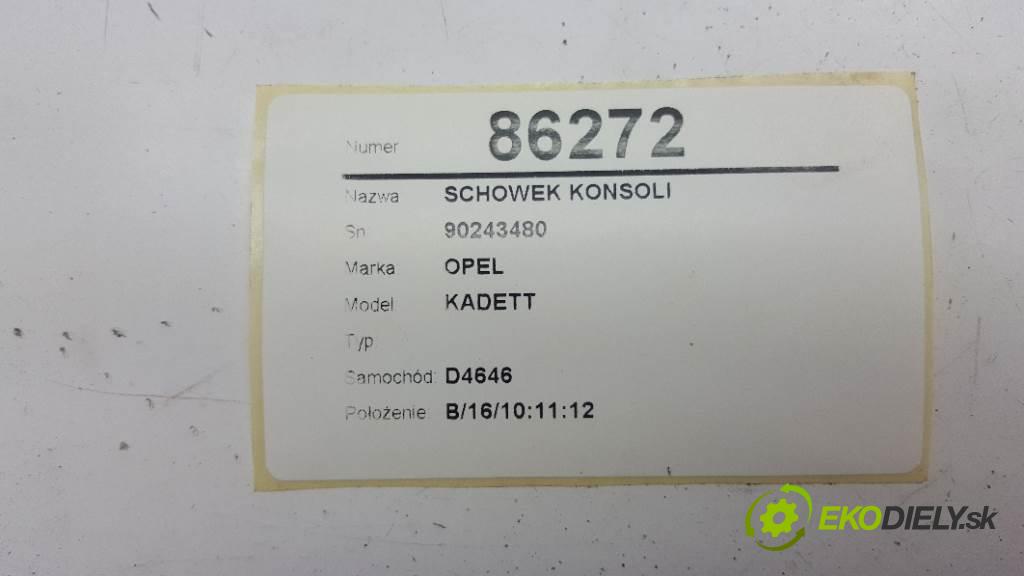 OPEL KADETT  1997     1598 Priehradka, kastlík prístrojovky 90243480