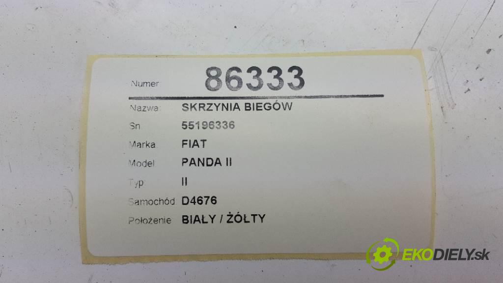 FIAT PANDA II II 2007 44kW II 1242 Prevodovka 55196336 (Prevodovky)