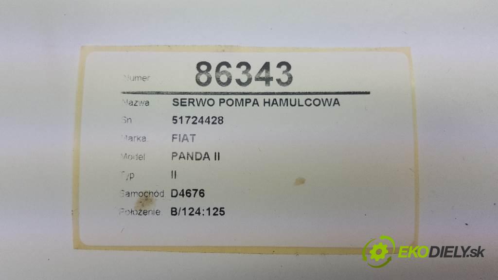 FIAT PANDA II II 2007 44kW II 1242 posilovač pumpa brzdová 51724428 (Posilovače brzd)