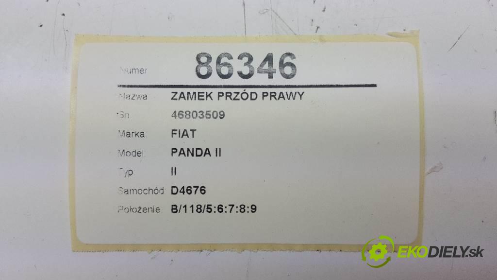 FIAT PANDA II II 2007 44kW II 1242 zámok přední část pravý 46803509