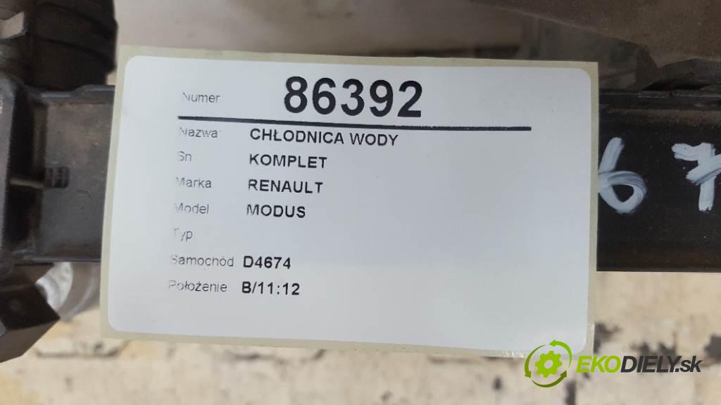 RENAULT MODUS   2005 48kW   1461 Chladič vody KOMPLET (Chladiče vody)