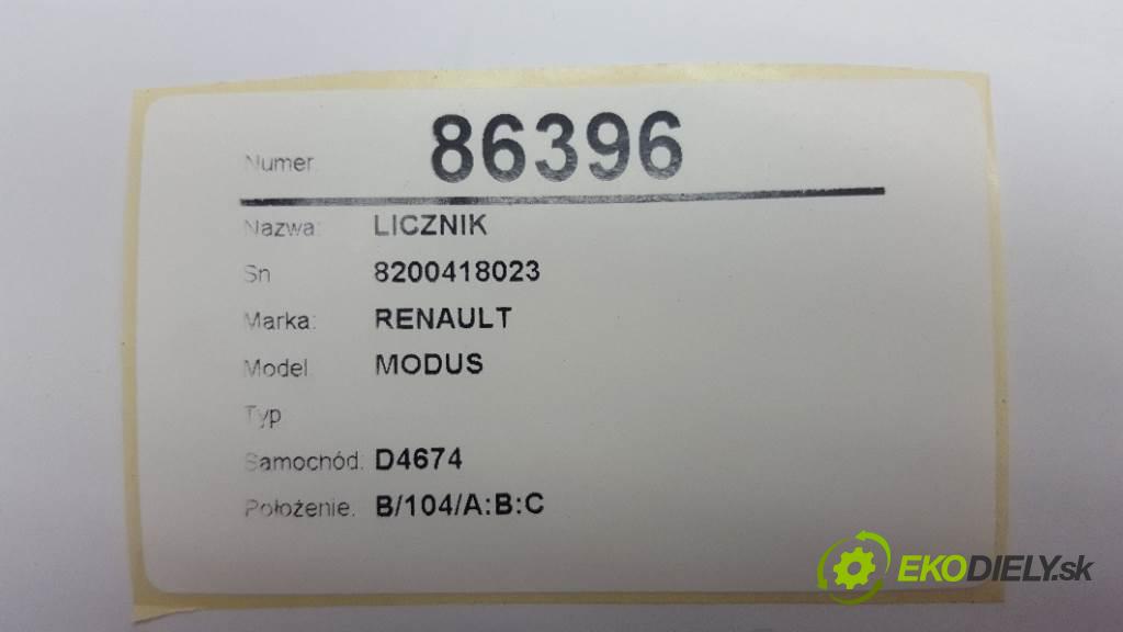 RENAULT MODUS   2005 48kW   1461 Prístrojovka 8200418023 (Prístrojové dosky, displeje)