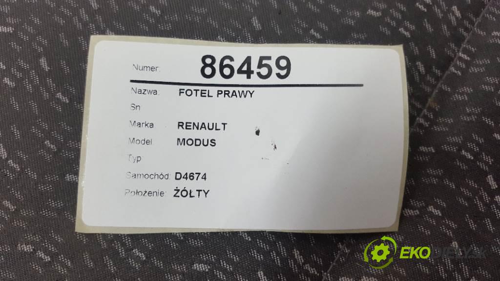 RENAULT MODUS   2005 48kW    1461 Sedadlo pravy  (Sedačky, sedadlá)