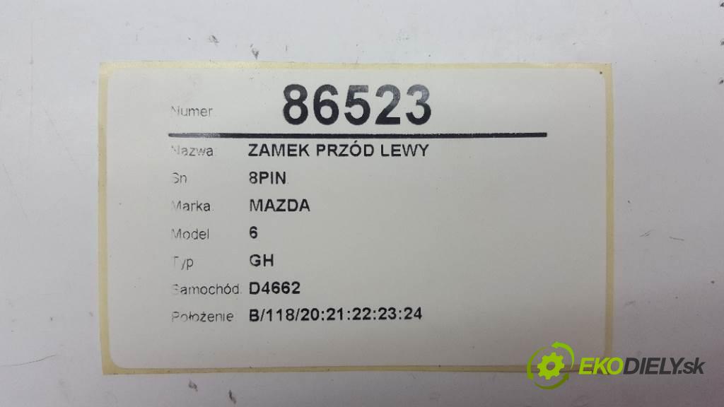 MAZDA 6 GH 2009 108kW GH 1999 zámok přední část levý 8PIN