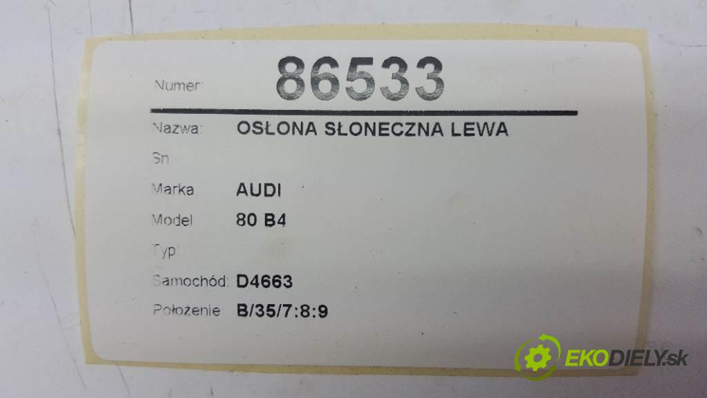 AUDI 80 B4  1993 66kW    1984 Clona SLUNNÝ: ľavá strana