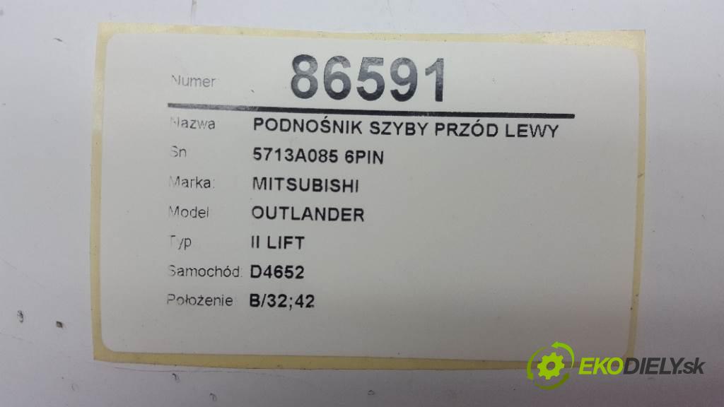MITSUBISHI OUTLANDER II LIFT 2010 103kW II LIFT 1968 mechanismus okna přední část levý 5713A085 6PIN
