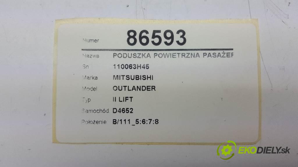 MITSUBISHI OUTLANDER II LIFT 2010 103kW II LIFT 1968 AirBag spolujazdca airbag 110063H45