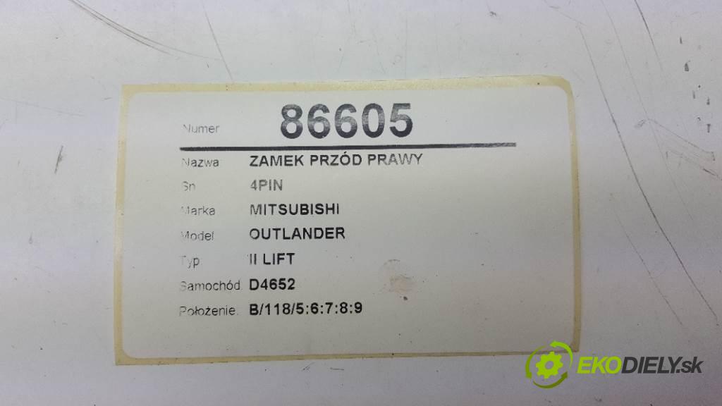 MITSUBISHI OUTLANDER II LIFT 2010 103kW II LIFT 1968 zámok přední část pravý 4PIN