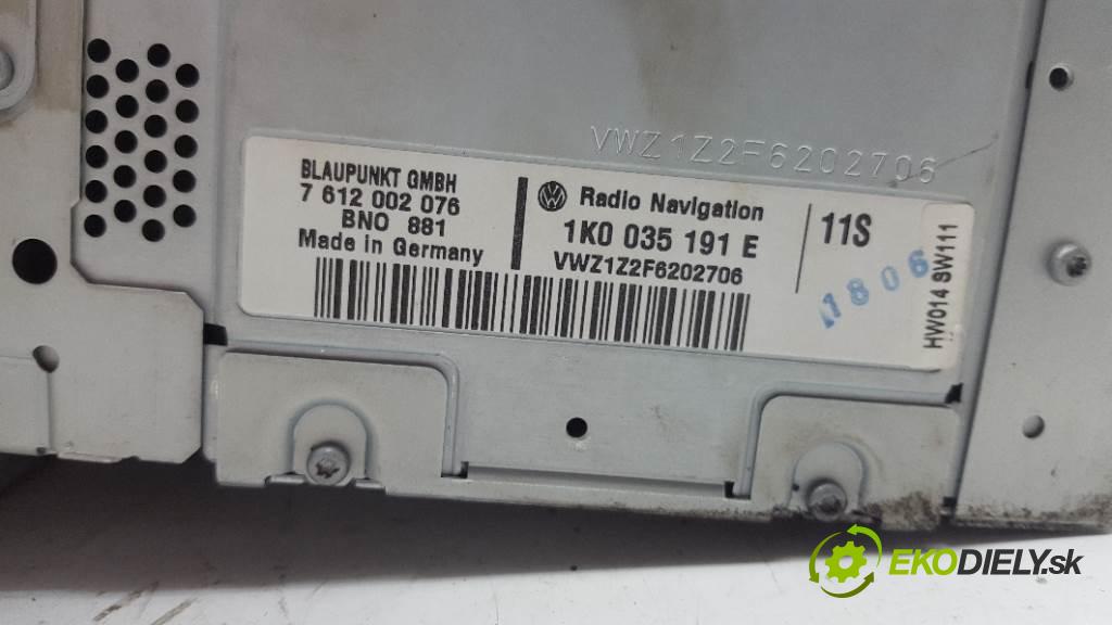 VOLKSWAGEN TOURAN  2006 77kW    1896 RADIO 1K0035191 (Audio zariadenia)