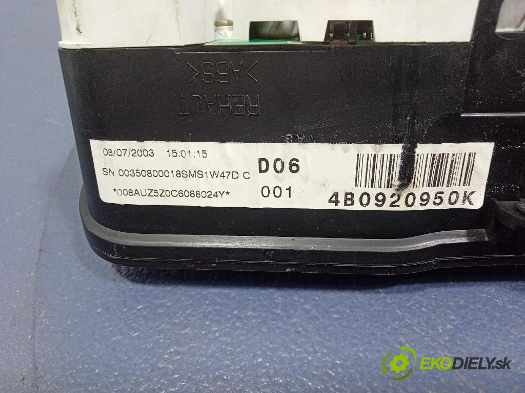 Audi A6 2003 Přístrojová deska 4B0920950K