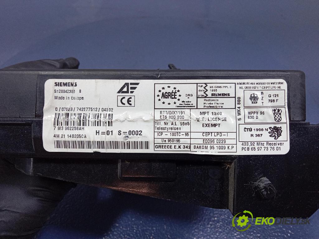 Vw Sharan 2004 skrinka Poistky: 7M3962258AH