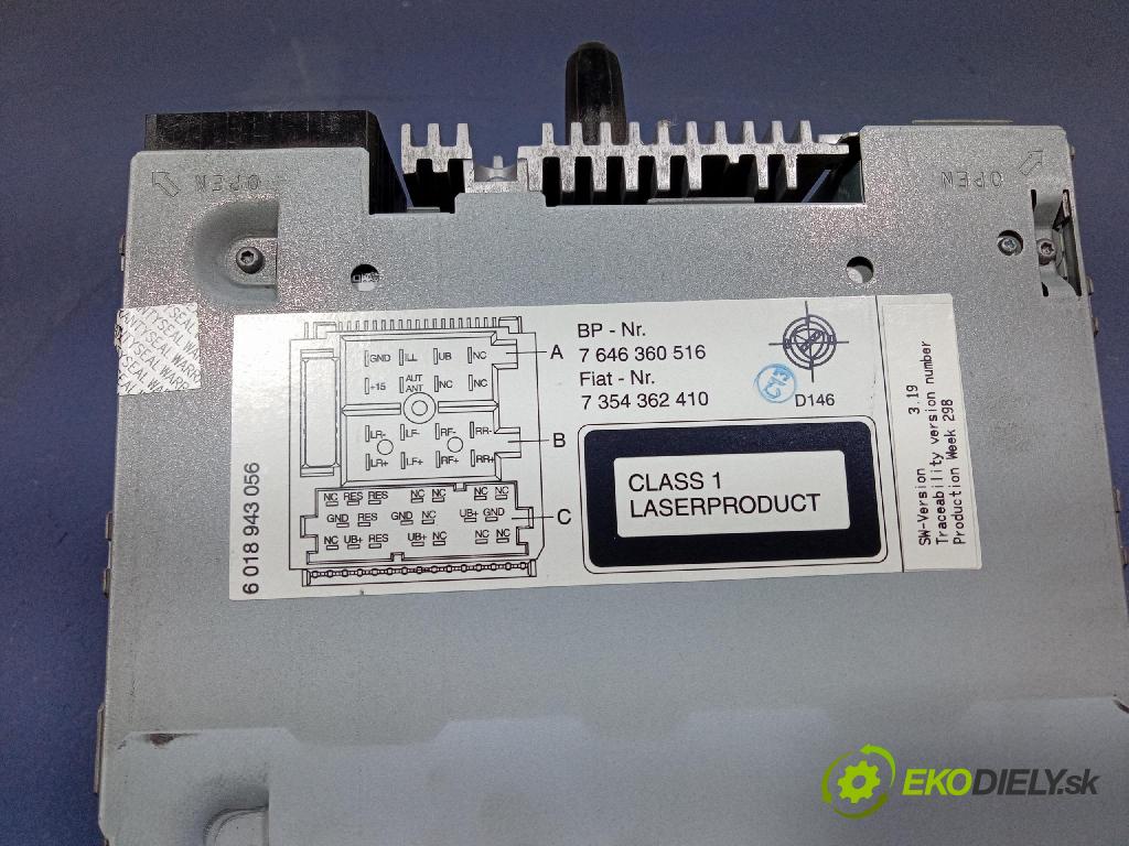 Fiat Panda 2008 Radio I Navigácia: 7354362410