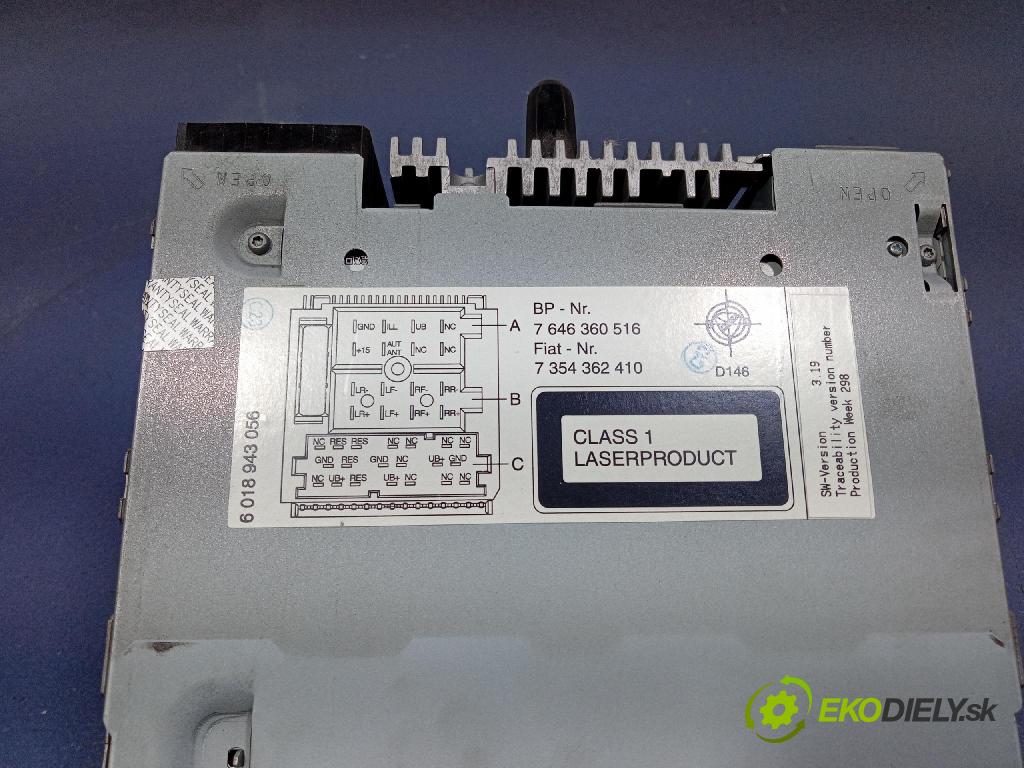 Fiat Panda 2008 Radio I Navigácia: 7354362410