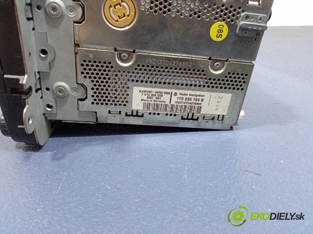 Vw Passat 2005 Radio I Navigace: 1T0035194B