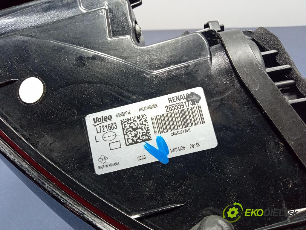 Dacia Duster 0 svetlo / reflektor zad ľavá Vonkajsia: 265559174R